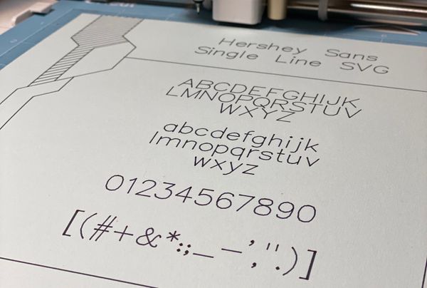 Hershey Sans Single Line SVG Engraving Font